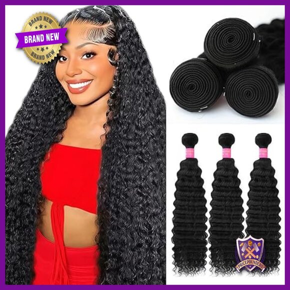 Deep Wave Human Hair Bundles 22-26 Inch Brazilian Virgin  display picture 1